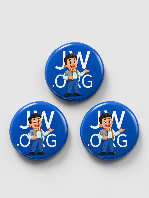 Kit 3 broches Família JW 32mm — Teodoro com Bíblia