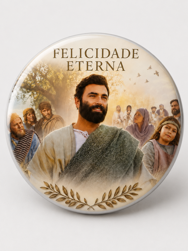 Broche Congresso 2026 32mm — Felicidade Eterna — Esperança Viva
