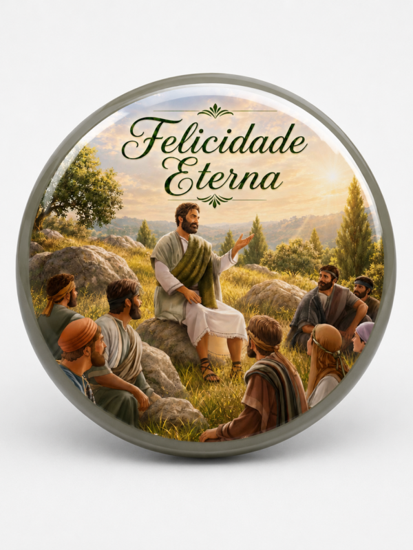 Broche Congresso 2026 32mm — Felicidade Eterna — Sermão do Monte